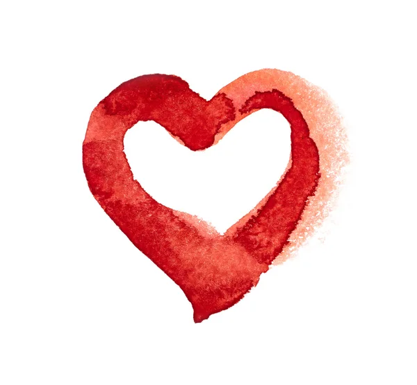 Akvarell hjärta — Stockfoto