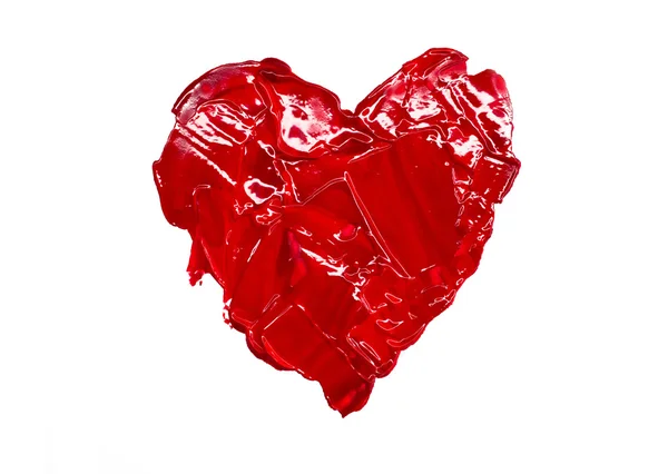 Kırmızı kalp sevgi. Sanat oil(acryl) boyalar. — Stok fotoğraf