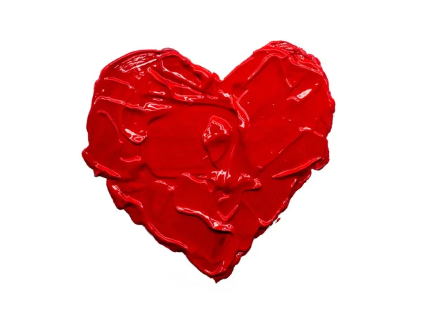 Amor de corazón rojo. Pinturas al óleo (acrílico) . — Foto de Stock