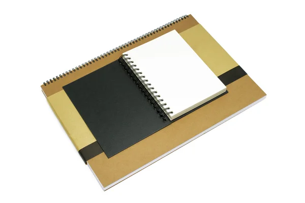 Dos cuadernos sobre fondo blanco — Foto de Stock