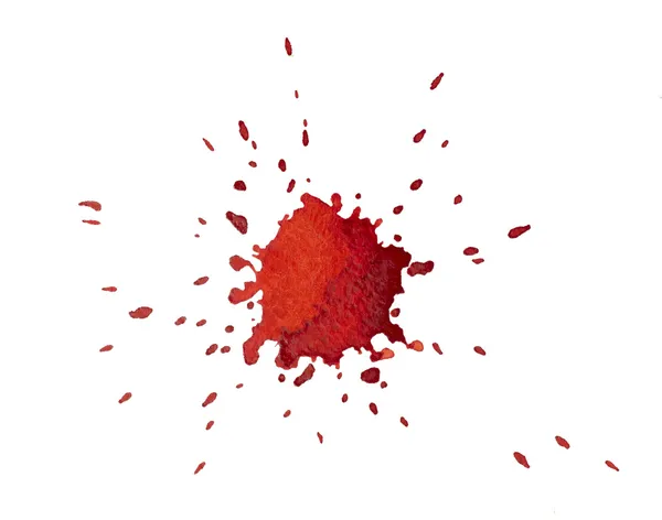 Suluboya boya (kan kırmızı leke) — Stok fotoğraf