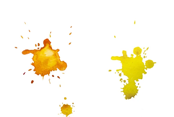 Aquarela, mancha amarela — Fotografia de Stock
