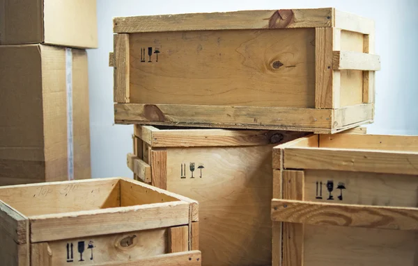 Cajas de madera post paquete — Foto de Stock