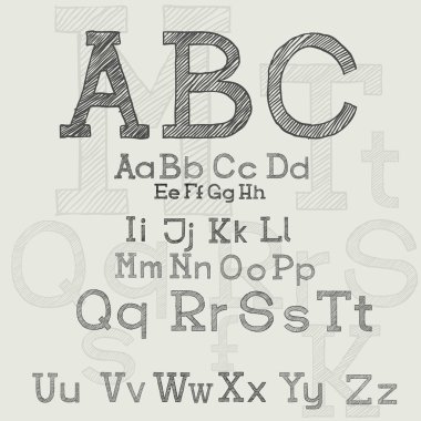 abc, çizilmiş