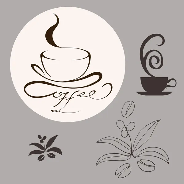 Éléments de conception de café — Image vectorielle