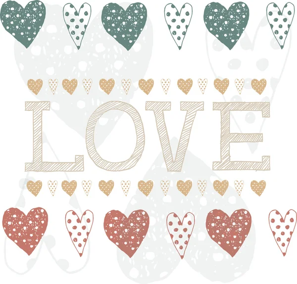 Coeurs d'amour — Image vectorielle