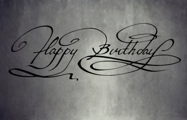 Hat sanatı. Happy birthday el yazısı