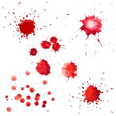 suluboya boya kırmızı lekeleri