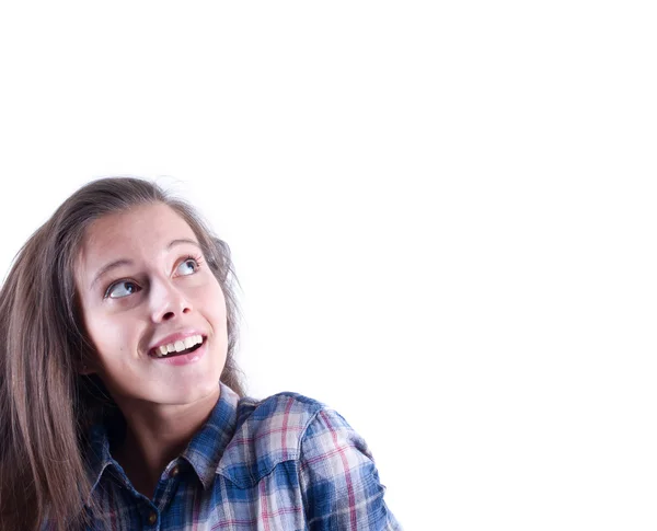 Retrato de uma bela jovem mulher — Fotografia de Stock