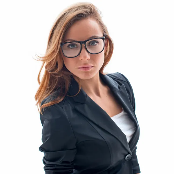 Portrait of attractive woman with glasses — Stock Photo, Image