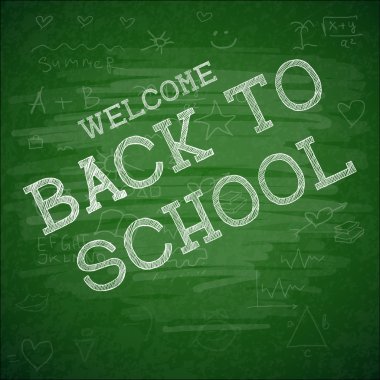 Back to school background, vector illustration clipart
