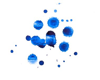 Mavi lekesi, suluboya