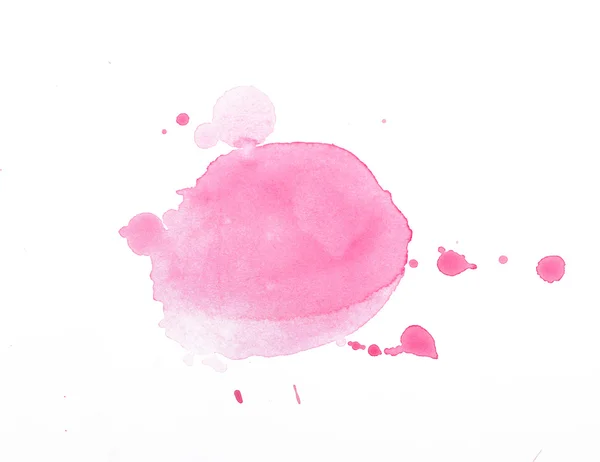 Roze aquarel vlek — Stockfoto