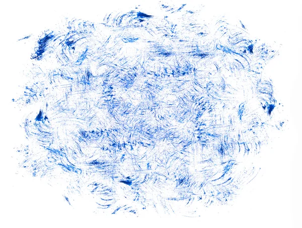 蓝色的污点水彩画 — 图库照片