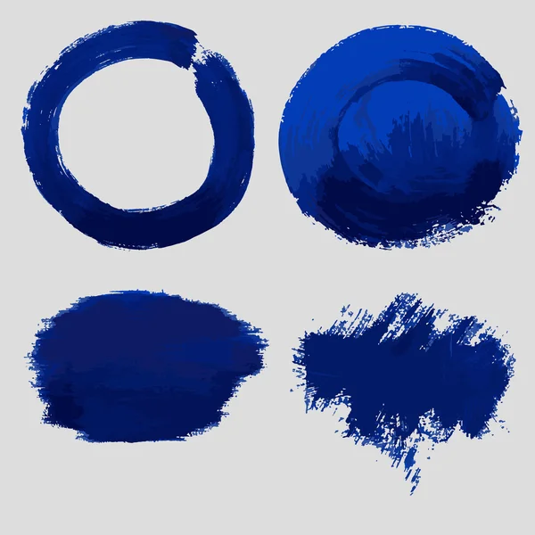 Blue brush strokes rough hatching drawing texture — Stock Vector