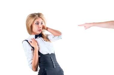 sürpriz genç iş kadını