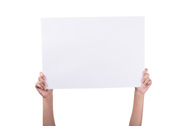 kadının elinde tutan beyaz boş boşaltmak