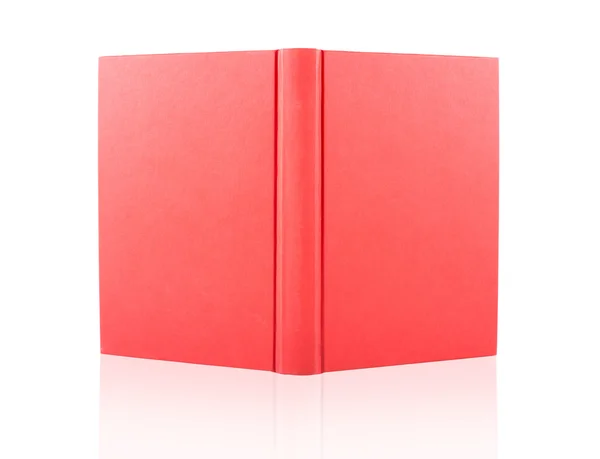 Červený obal otevřel knihu — Stock fotografie
