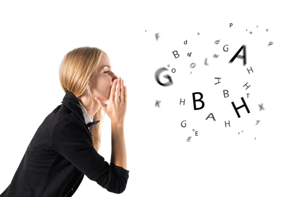 Mujer de negocios hablando — Foto de Stock