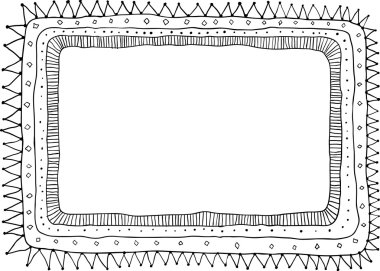 çizilmiş doodle kare