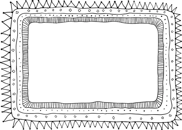 Handgezeichneter Doodle-Rahmen — Stockvektor