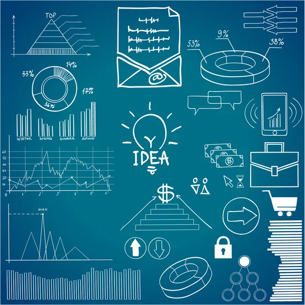 Detalii ilustrație vectorială infografică. Grafică informaţională. Concept - afaceri, economie, finanțe — Vector de stoc