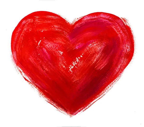 Akwarele serca. koncepcja - miłość, związek, sztuka, malarstwo — Zdjęcie stockowe