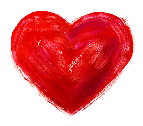 Watercolor heart. Concept - love, relationship, art, painting — Stock Photo, Image