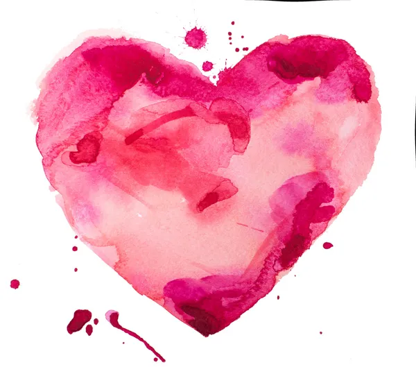 Watercolor heart. Concept - love, relationship, art, painting — Stock Photo, Image