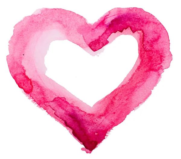 Watercolor heart. Concept - love, relationship, art, painting — Stock Photo, Image