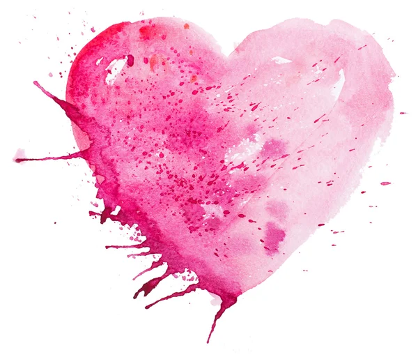 Watercolor heart. Concept - love, relationship, art, painting — Stock Photo, Image