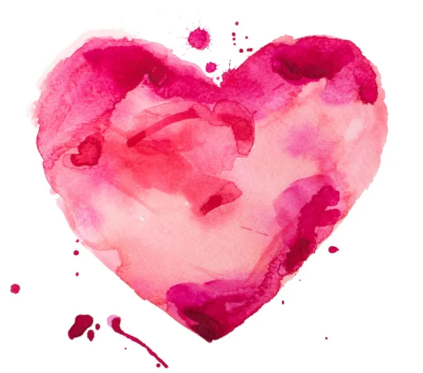 Watercolor heart. Concept - love, relationship, art, painting — Stock Photo, Image