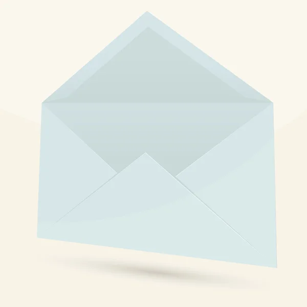 Blauwe open envelop, vectorillustratie — Stockvector