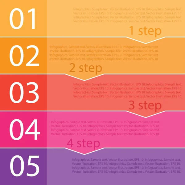 Nowoczesne mieszkanie zaprojektować szablon dla infografiki / numerowane banery / poziome linie wyłącznik — Wektor stockowy