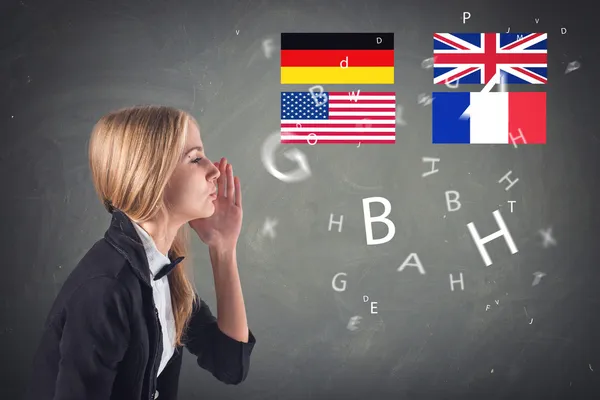 Fremdsprache. Konzept - Lernen, Sprechen, Reisen — Stockfoto