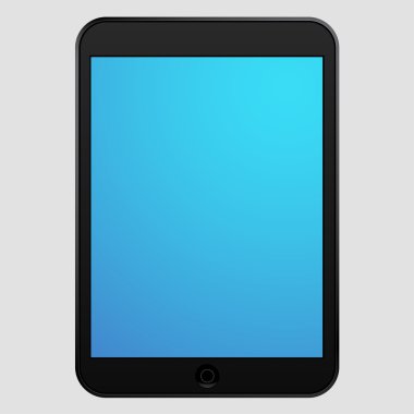 gerçekçi tablet pc bilgisayar boş bir ekran ile