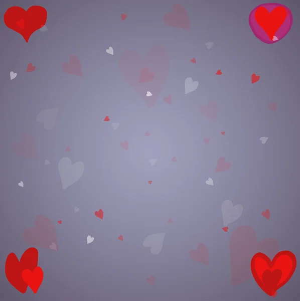 Fondo del día de San Valentín con corazones — Vector de stock