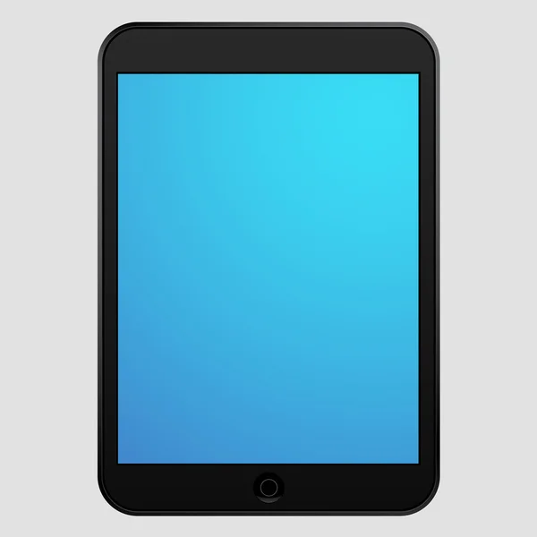 Tablet PC realista con pantalla en blanco — Vector de stock