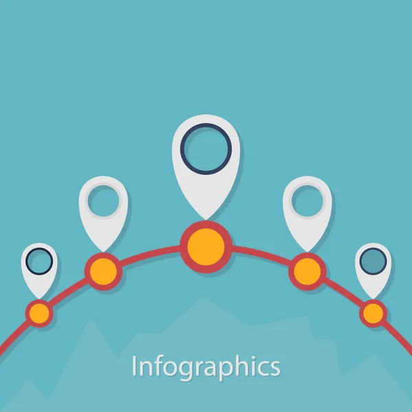 Business-Infografik Vektor-Illustration, Falat-Design, kann für Zahlenoptionen verwendet werden, Step-up-Optionen, Web-Design. — Stockvektor