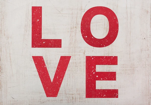 Love, wooden red letters — Stock Photo, Image