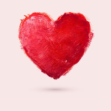 Watercolor heart, vector illustration