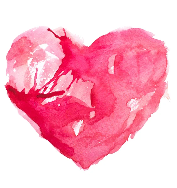 Akvarelové srdce — Stock fotografie