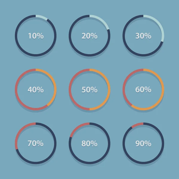 Coleção de gráficos de círculo — Vetor de Stock