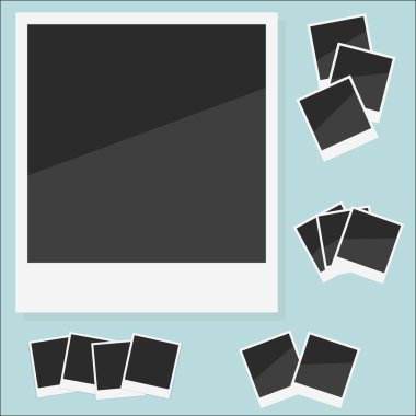 boş polaroid fotoğraf. vektör çizim