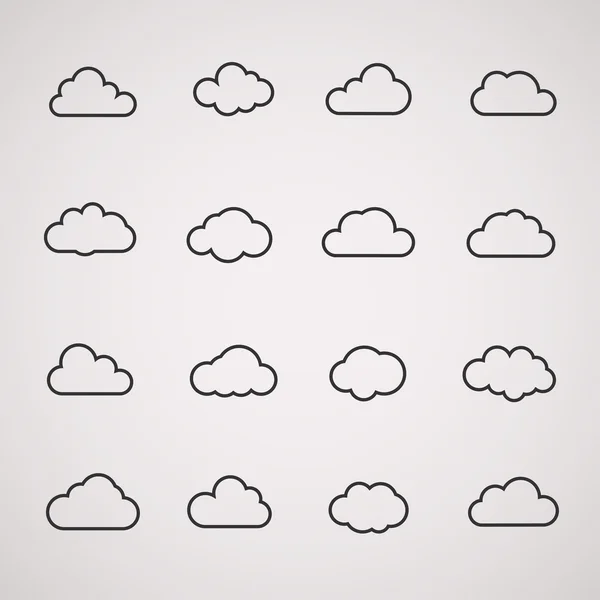 Cloud icons — Stock Vector