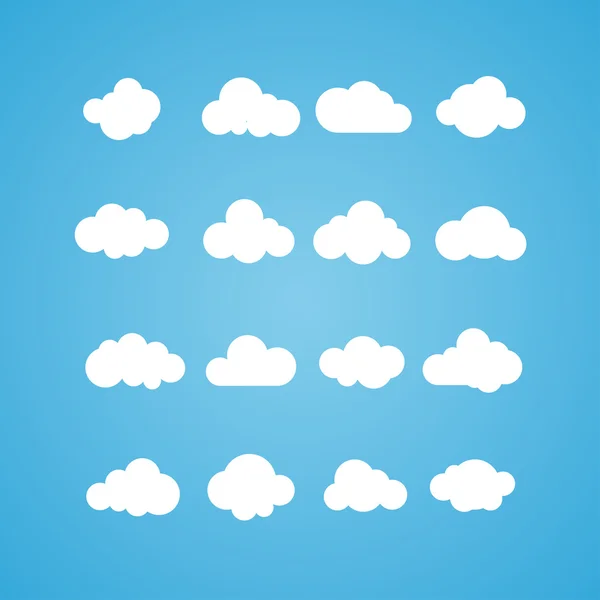 Felhők gyűjtemény. — Stock Vector