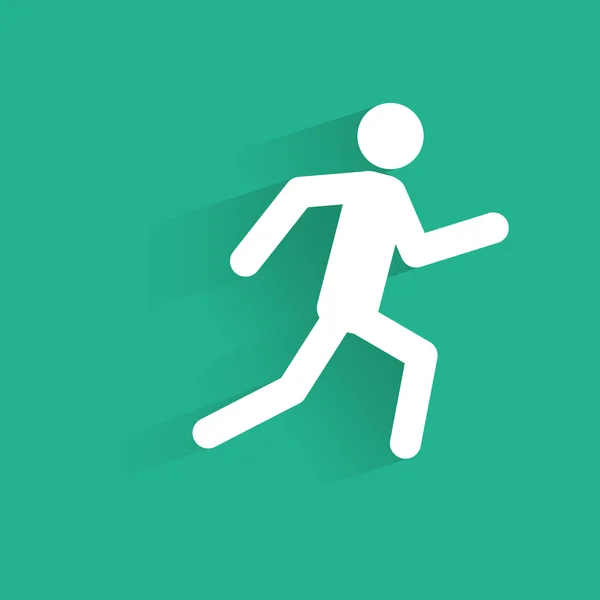 Icono del Hombre Corriendo — Vector de stock