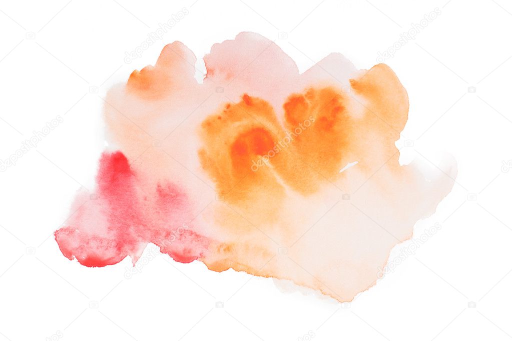 Abstract watercolor, aquarelle art hand draw paint on white background