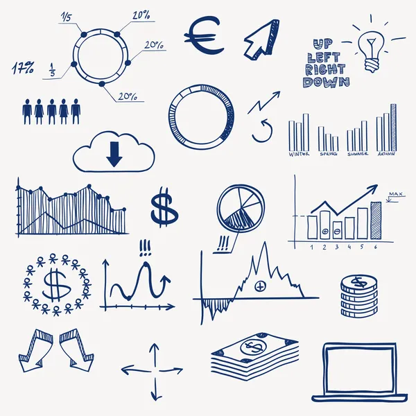 Elementos de infográficos de finanças empresariais . — Vetor de Stock