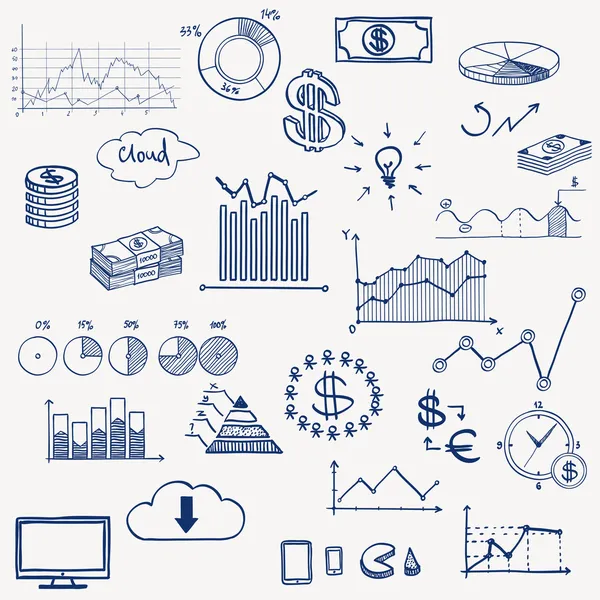 Elementi infografici di finanza aziendale . — Vettoriale Stock